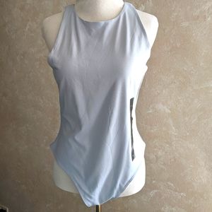 NWT Light blue high neck Banana Republic body suit